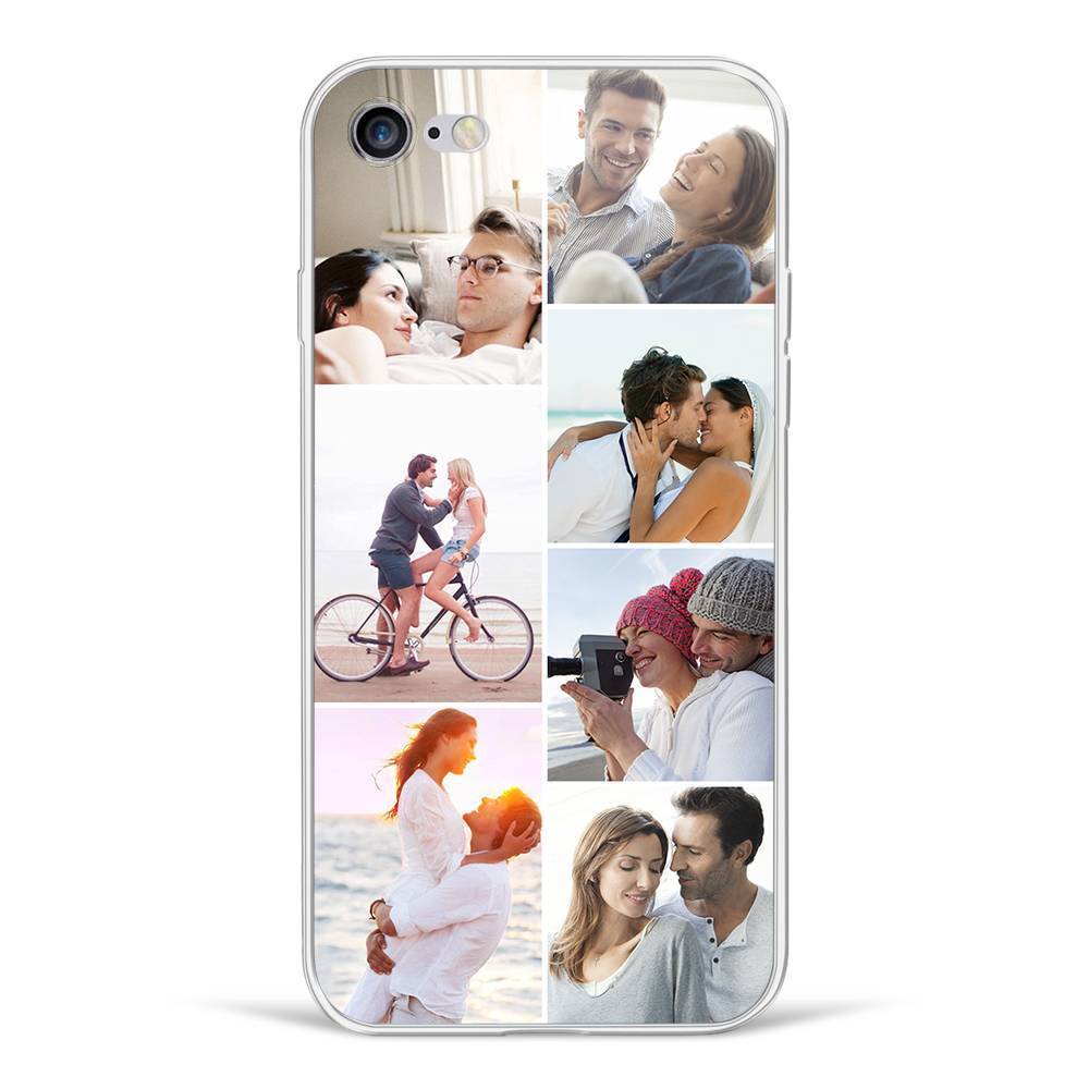 Funda Protectora para Teléfono con Collage de Fotos Personalizado 7 Imágenes Cáscara Blanda Matte - Iphone 11