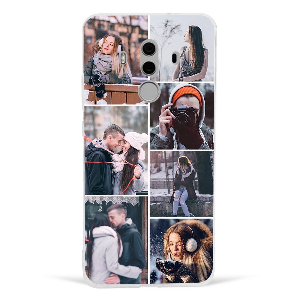 Funda Protectora para Teléfono con Collage de Fotos Personalizado 7 Imágenes Cáscara Blanda Mate - Huawei P30