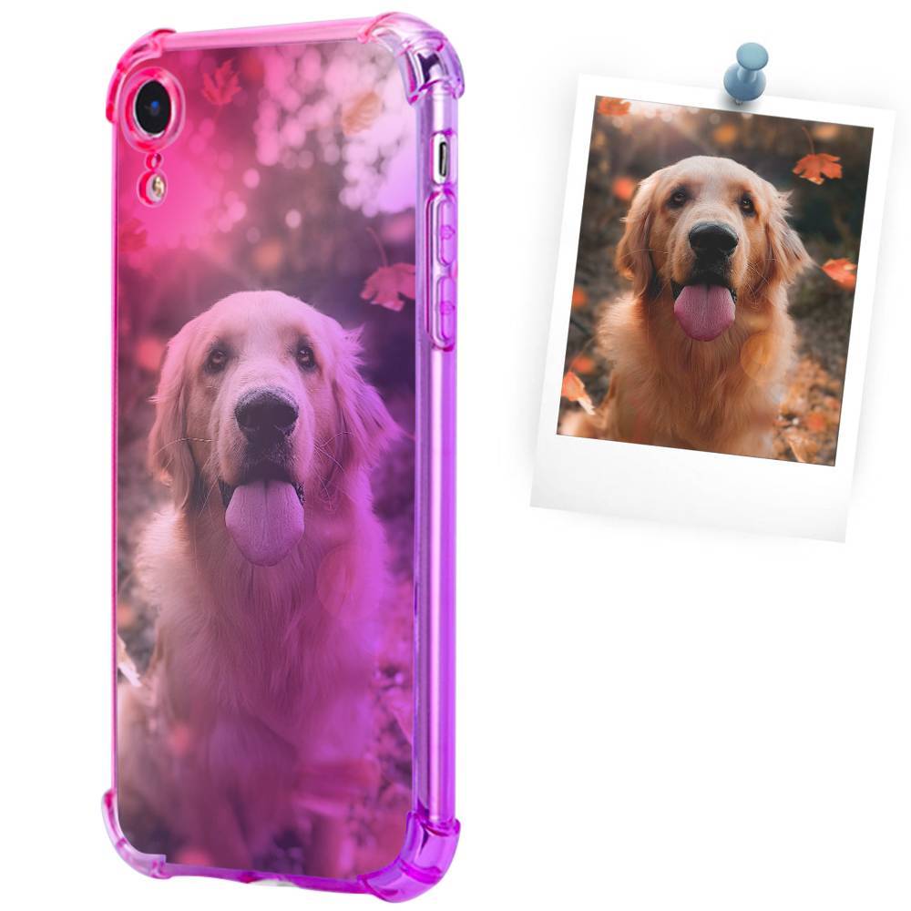 Personalizada Funda Case para Teléfono con Foto Degradada Azul y Rosa  - Funda Case para iphone