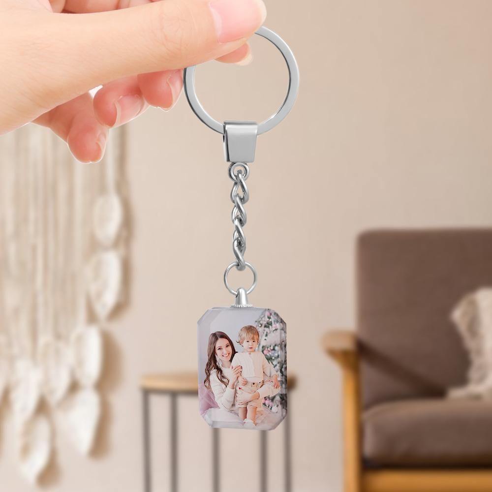 Llavero Personalizado Con Foto Llavero De Cristal Para Padre - soufeeles