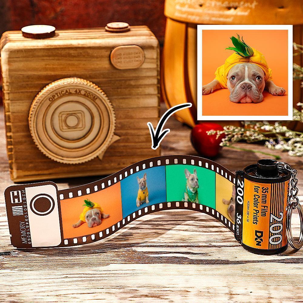 5 Fotos Llavero con Rollo de Película Fotográfica Personalizada con Imágenes Regalos Fotográficos Personalizados para la Familia