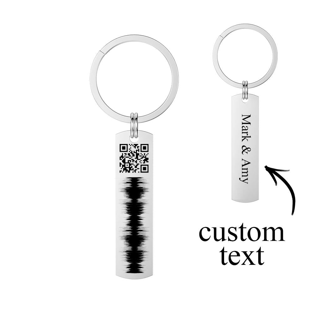 Llavero Con Código Qr Grabado Personalizado Código Escaneable Tecnología De Audio Sónico Regalo Oro Rosa