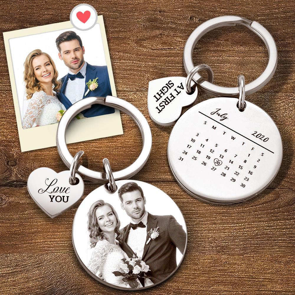 Regalos De Llavero De Calendario Personalizado Para Parejas En El Día De La Boda - soufeeles