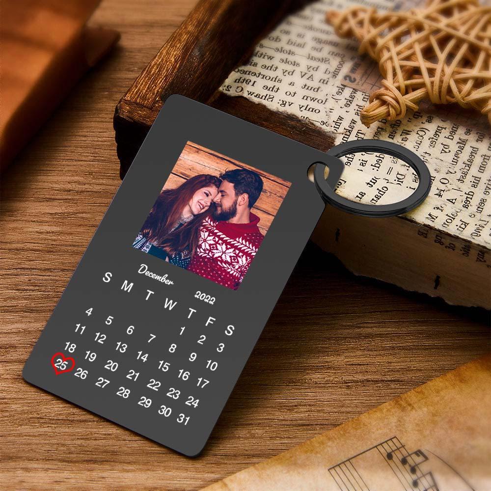 Llavero Con Foto Personalizada Llavero Con Calendario Llavero Personalizado Regalo De Aniversario De Boda - soufeeles