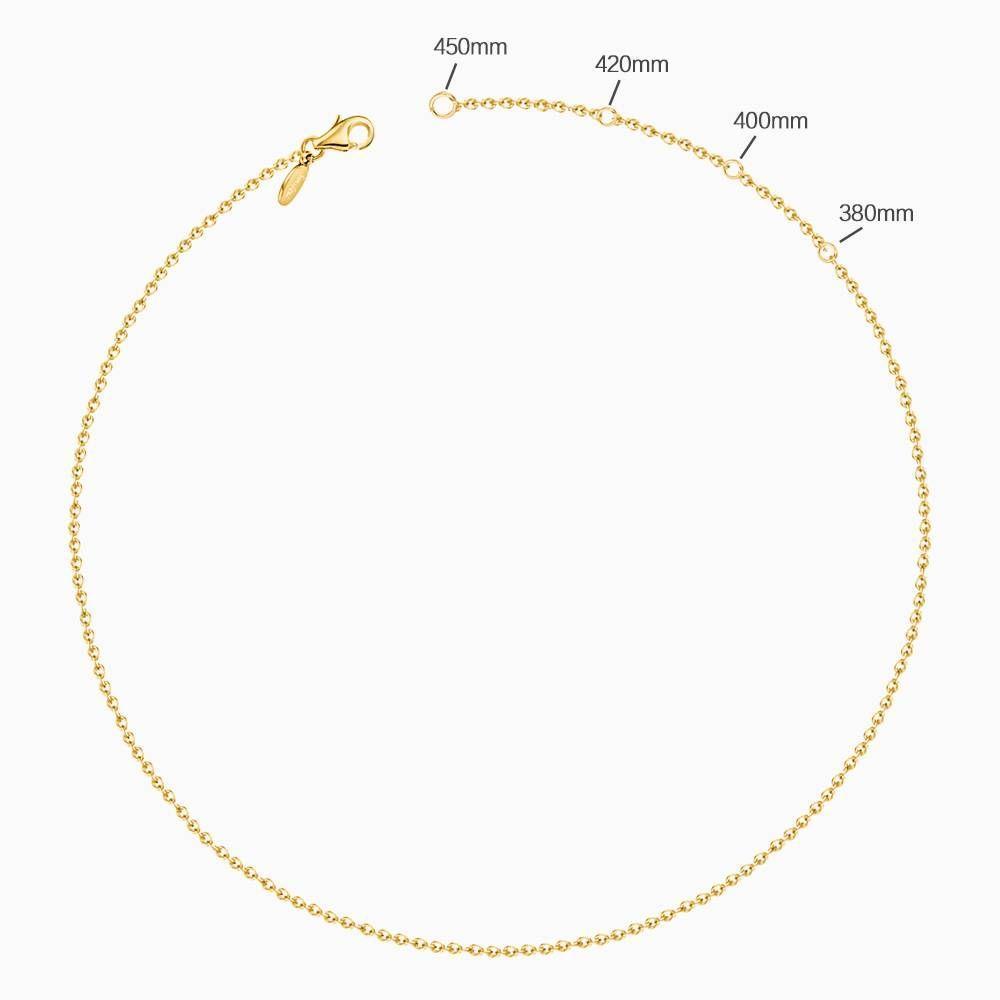 Vendimia Collar de Foto con Espejo en Relieve Chapado en 14k Oro