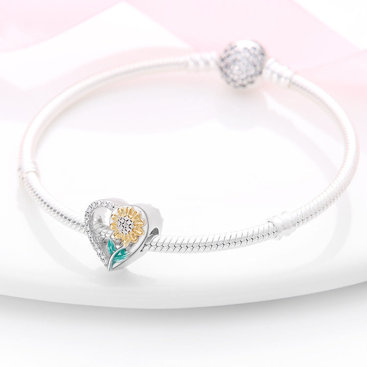 Girasol Elegante Corazón Encanto Regalos Del Día De La Madre - soufeeles