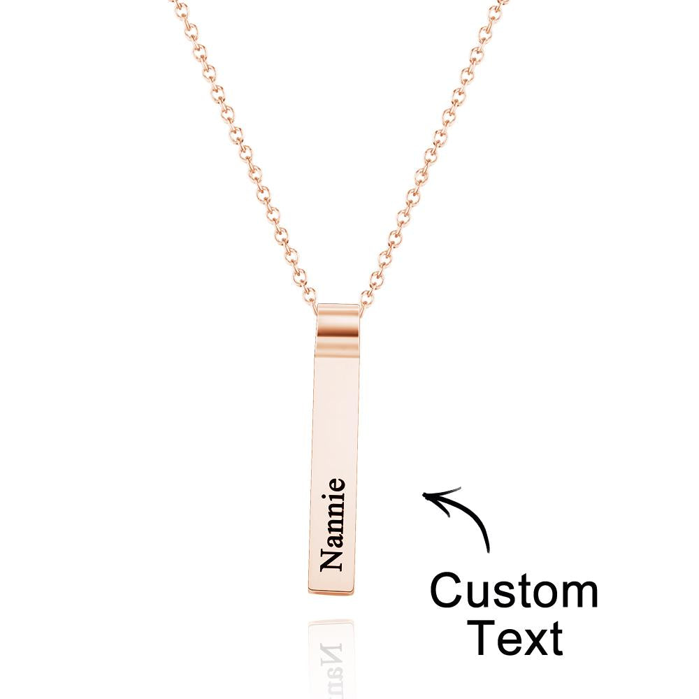 Collar Con Grabado Personalizado Vertical De 1 A 5 Nombres, Elegante Colgante Personalizado Para Ella - soufeeles