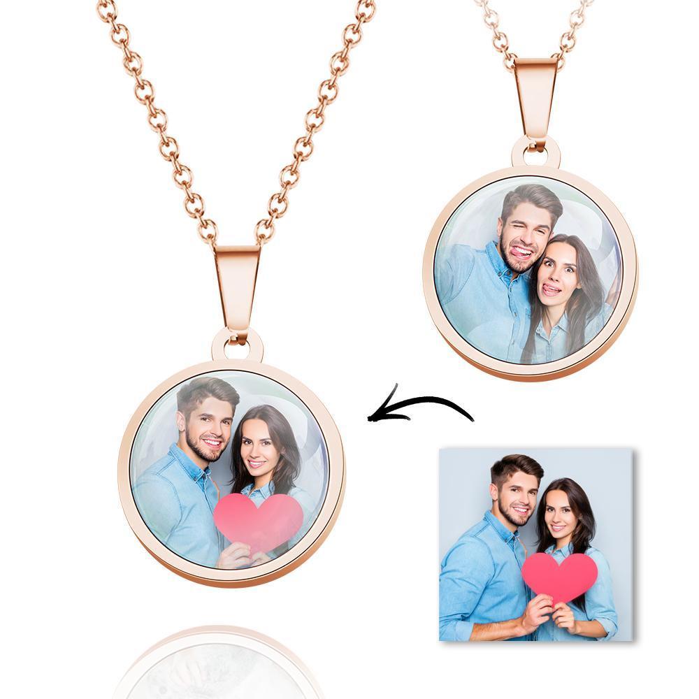 Collar De Transferencia De Imagen De Doble Cara Con Foto Personalizada Un Regalo De Navidad Para Ella