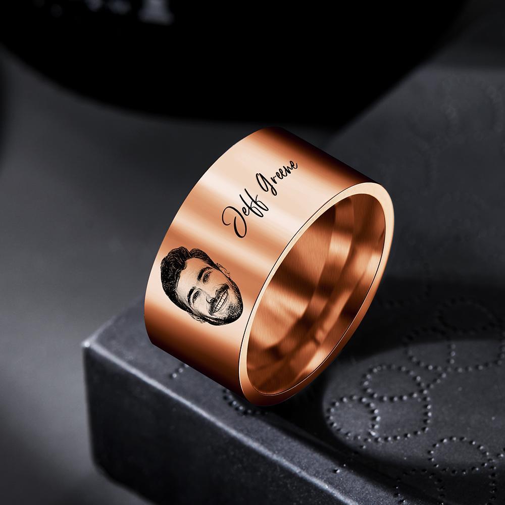 Anillo De Hombre Personalizado Con Palabras Grabadas Regalo Perfecto Para Parejas En Aniversario O Día Del Padre