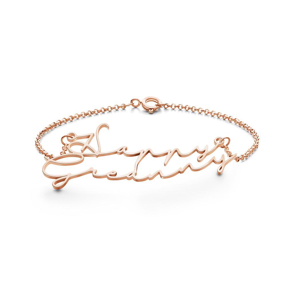 Pulsera Con Grabado Personalizado Pulsera Con Nombre Delicado Para Mujer