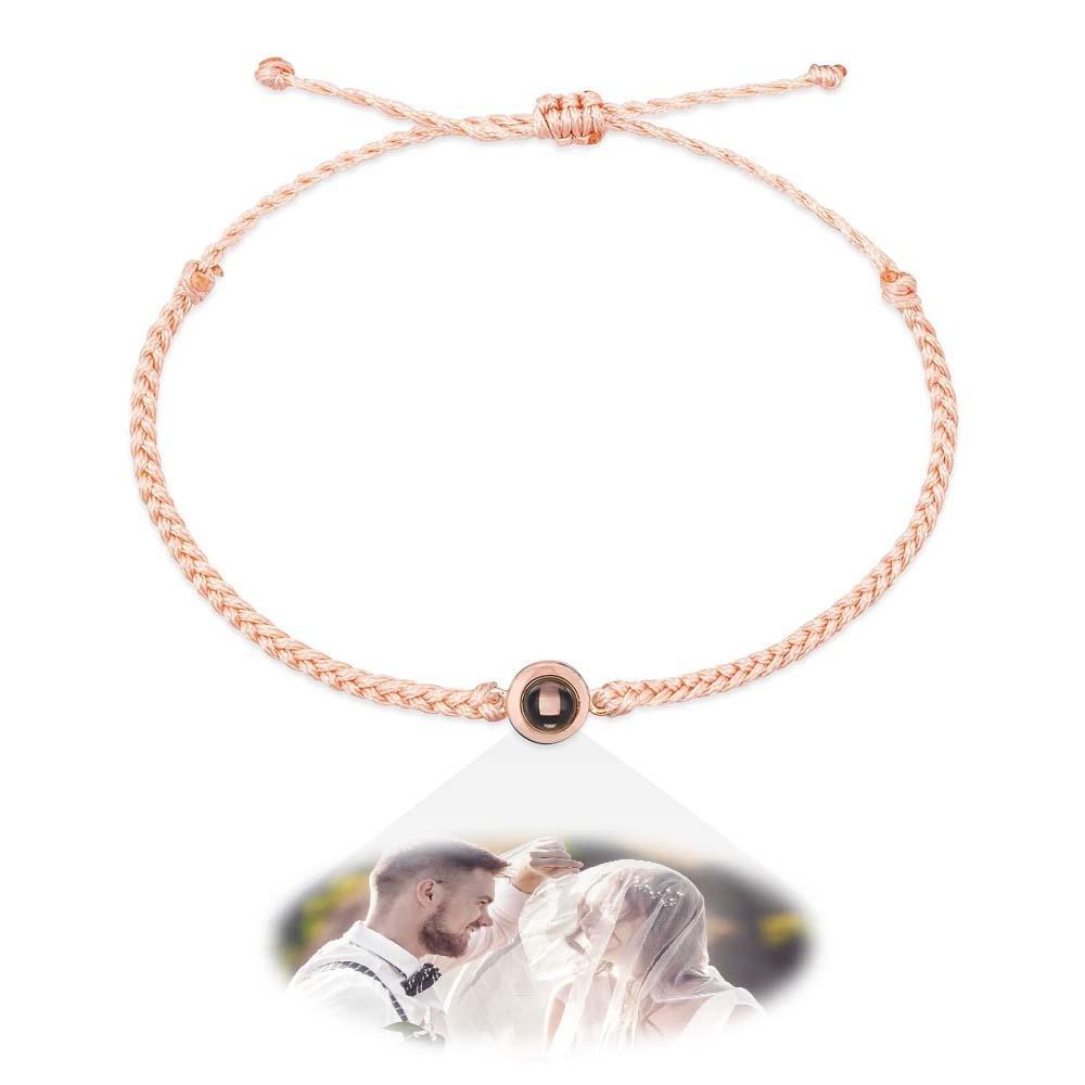 Pulsera Con Abalorio De Proyección De Fotos Personalizada, Regalo De Bodas De Cumpleaños, Proyector De Imágenes, Regalo De Aniversario Conmemorativo Minimalista Para Ella Y Él - soufeeles