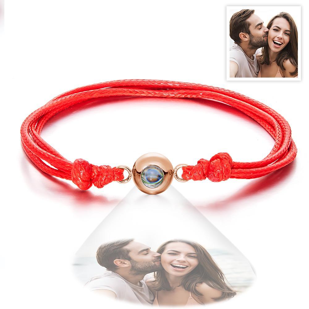 Regalos Coloridos De La Pareja Del Estilo De La Armadura De La Pulsera De La Foto De La Proyección De Encargo - soufeeles