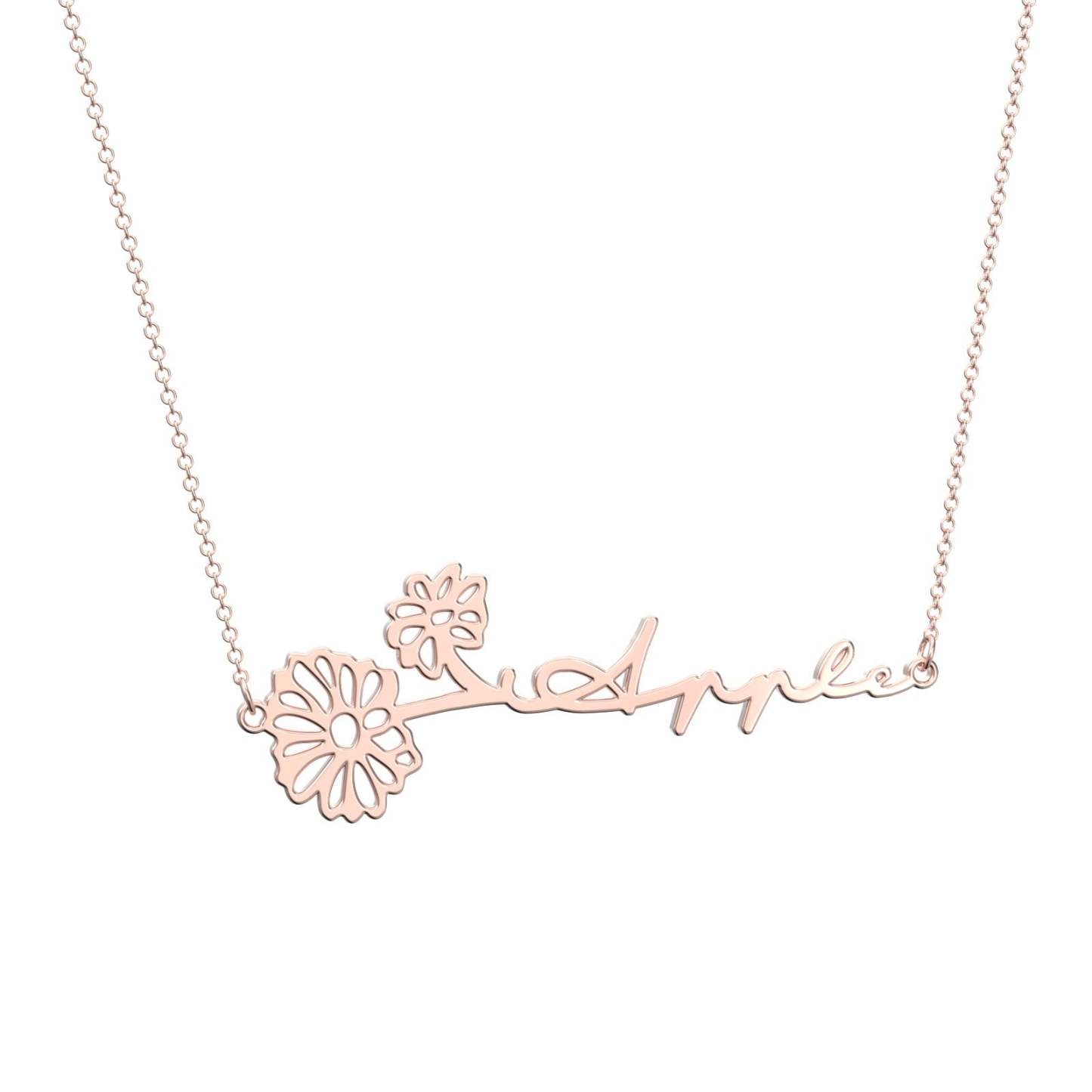 Collar Personalizado Con Nombre De Flor De Nacimiento, El Mejor Regalo Para Ti - soufeeles