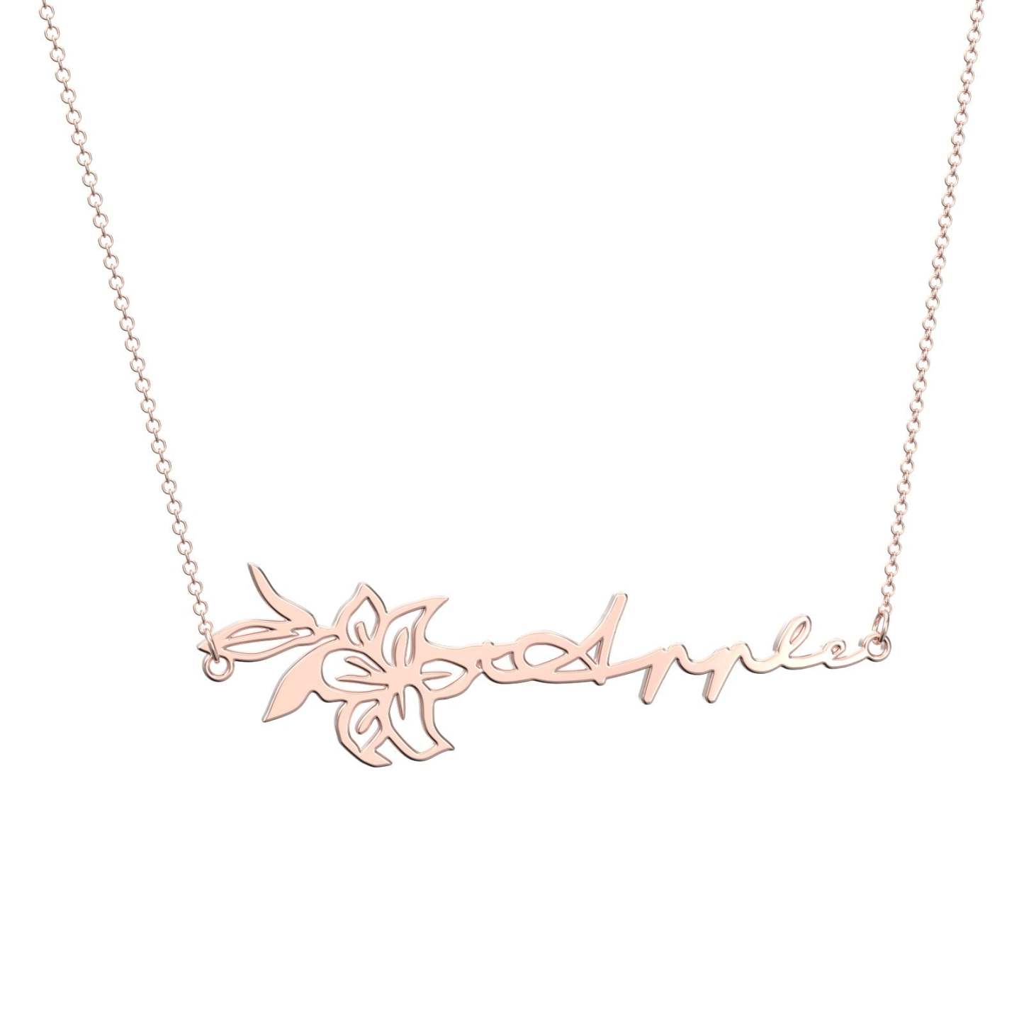 Collar Personalizado Con Nombre De Flor De Nacimiento, El Mejor Regalo Para Ti - soufeeles