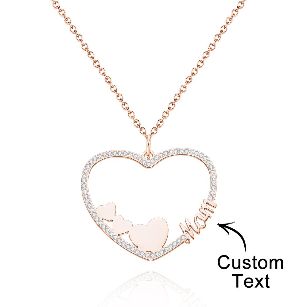 Collar Grabado Personalizado Corazón Carta Collar Regalo Para Ella - soufeeles