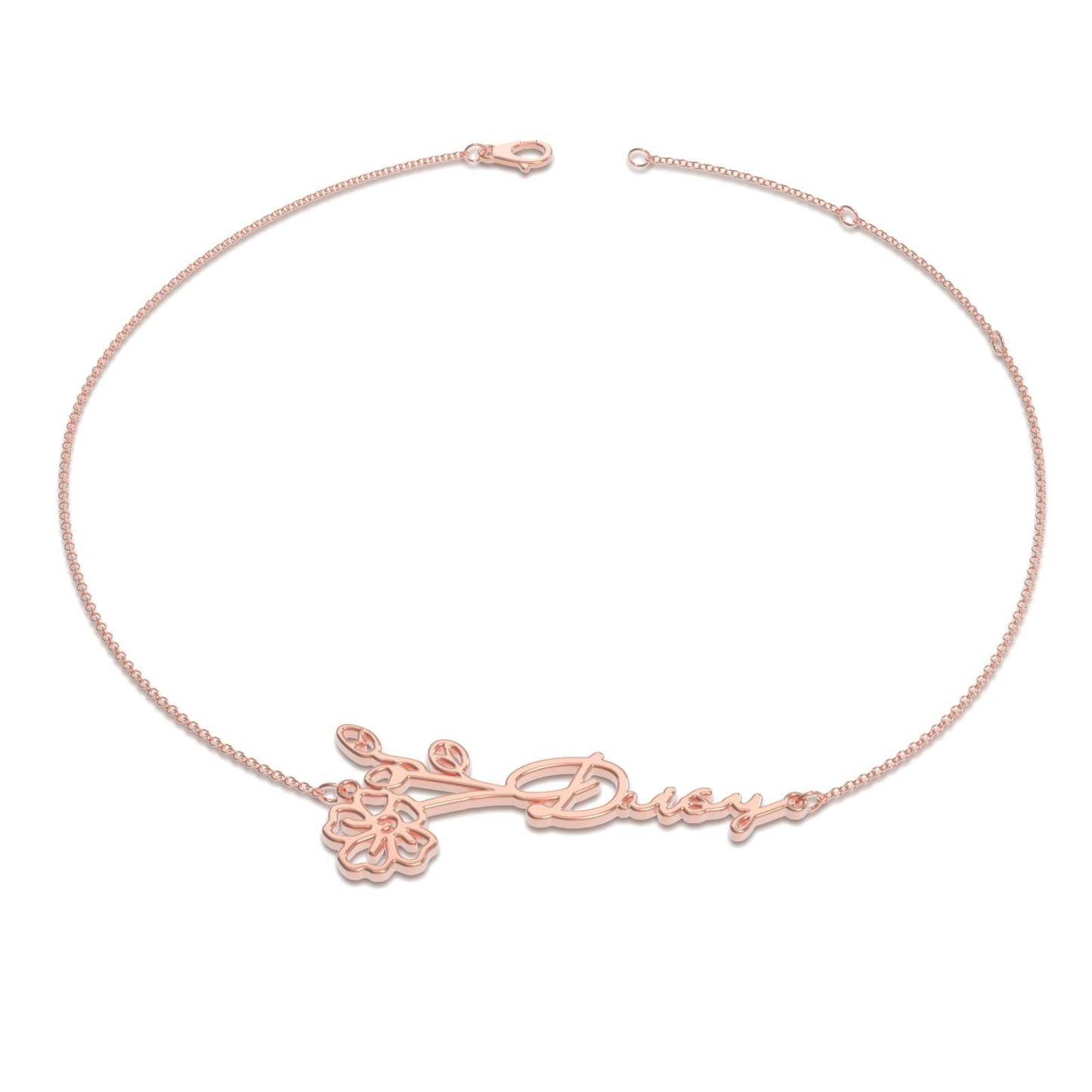 Pulsera Personalizada Con Nombre De Flor De Nacimiento, El Mejor Regalo Para Ti - soufeeles