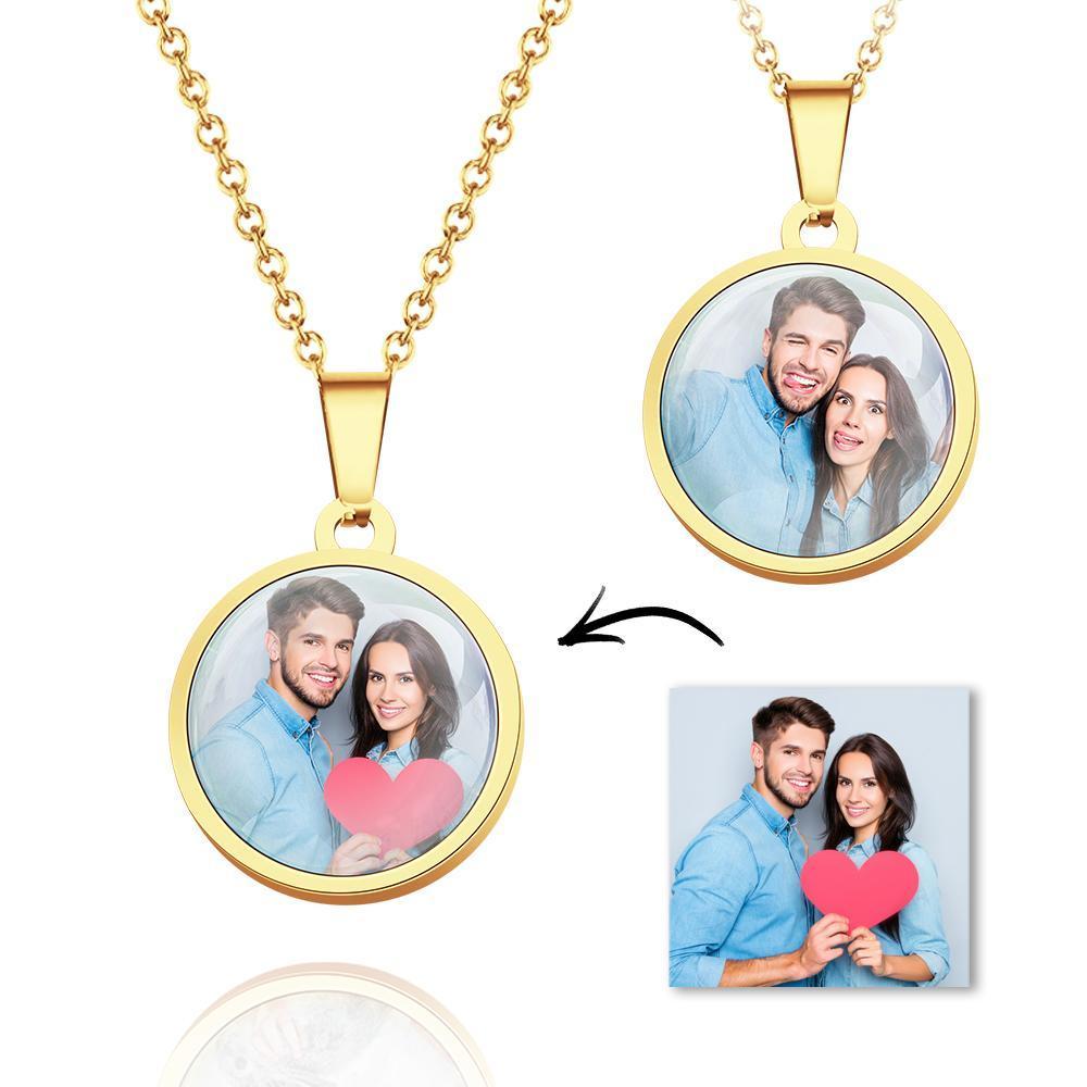 Collar De Transferencia De Imagen De Doble Cara Con Foto Personalizada Un Regalo De Navidad Para Ella