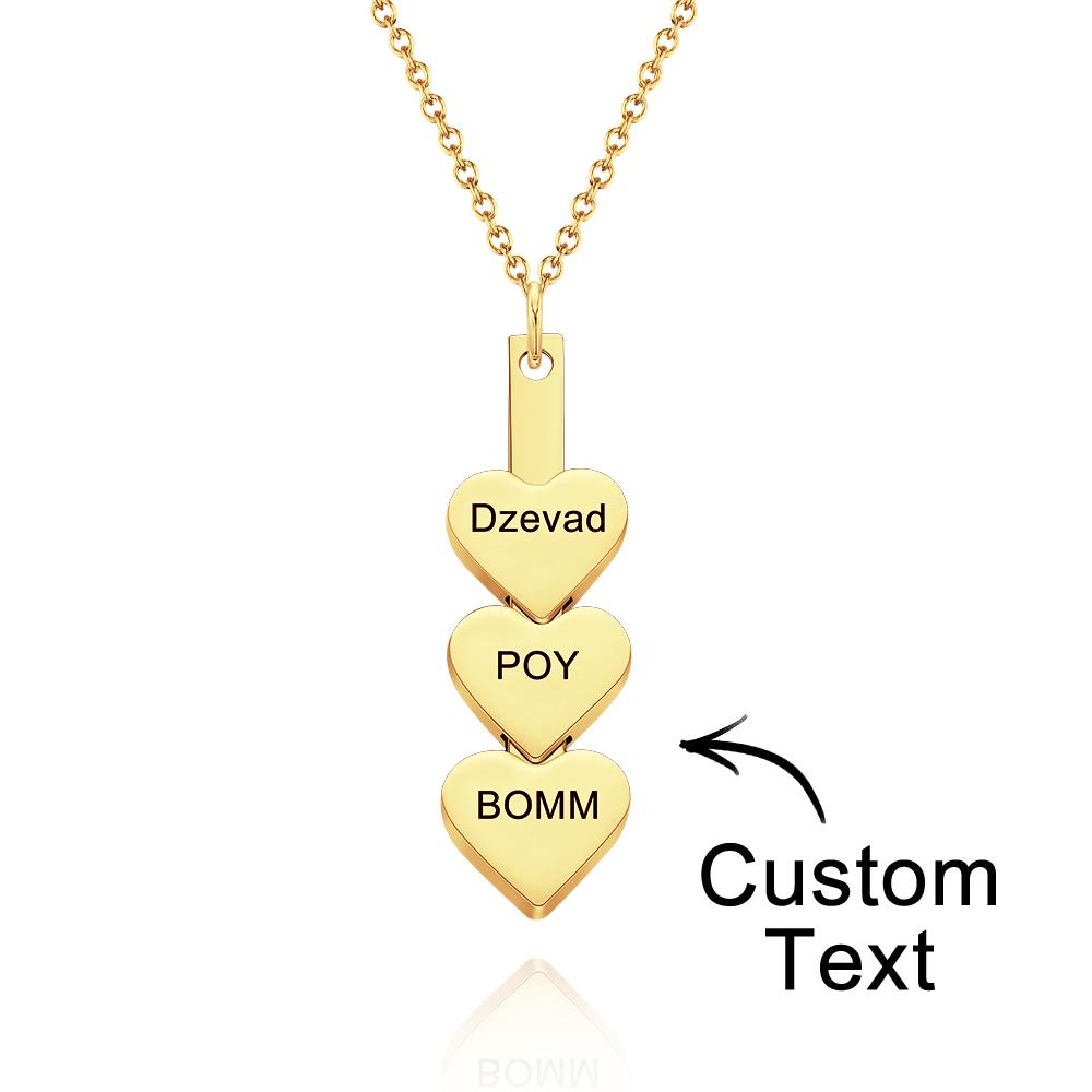 Collar Grabado Personalizado Collar De Costura De Corazón De Melocotón Regalo Para Ella - soufeeles