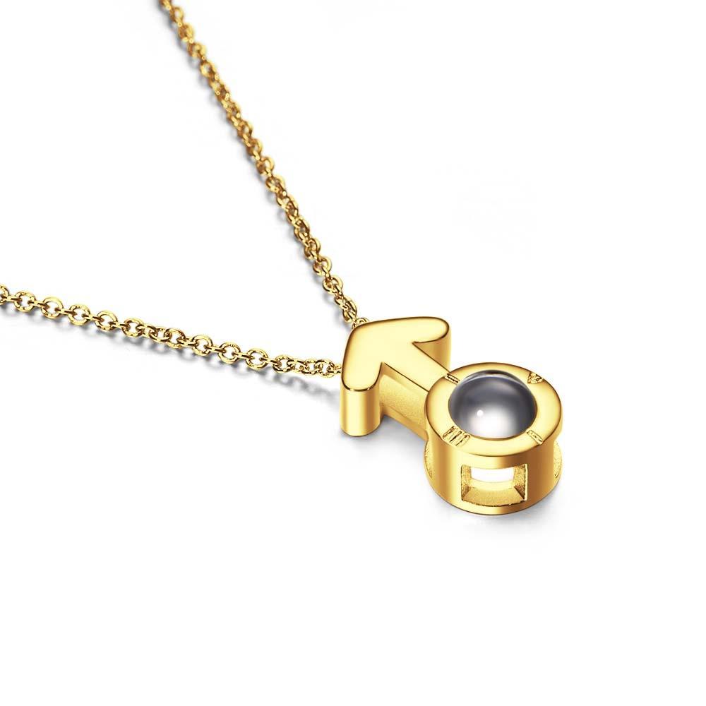 Joyería De Moda Flecha Amor Proyección Collar Encanto Gargantilla Mujeres Joyería Romántica - soufeeles