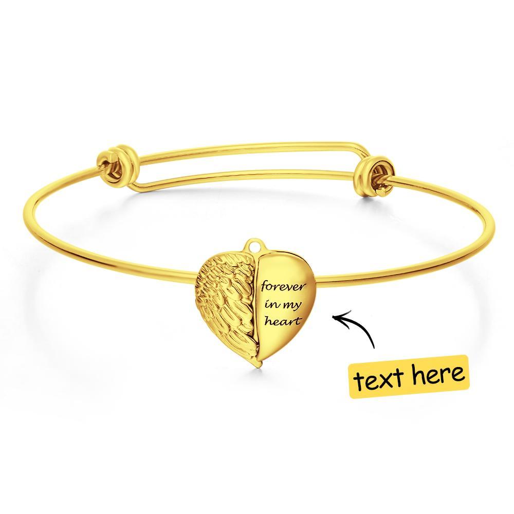 Pulsera Con Foto Grabada Personalizada Regalo De Pulsera Con Medallón De Imagen De Corazón Tallado Para Ella