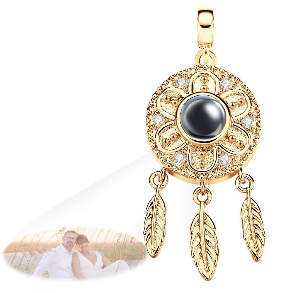 Proyección Dream Catcher Photo Pendant Dangle Charm Gift For Her Charm Para Pulsera - soufeeles