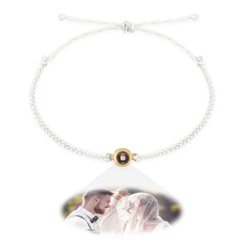 Pulsera Con Abalorio De Proyección De Fotos Personalizada, Regalo De Bodas De Cumpleaños, Proyector De Imágenes, Regalo De Aniversario Conmemorativo Minimalista Para Ella Y Él - soufeeles