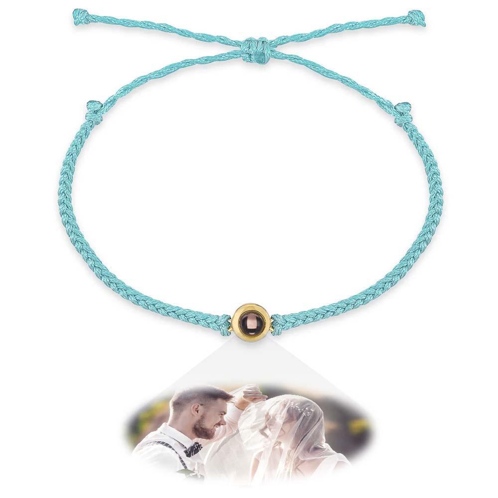 Pulsera Con Abalorio De Proyección De Fotos Personalizada, Regalo De Bodas De Cumpleaños, Proyector De Imágenes, Regalo De Aniversario Conmemorativo Minimalista Para Ella Y Él - soufeeles