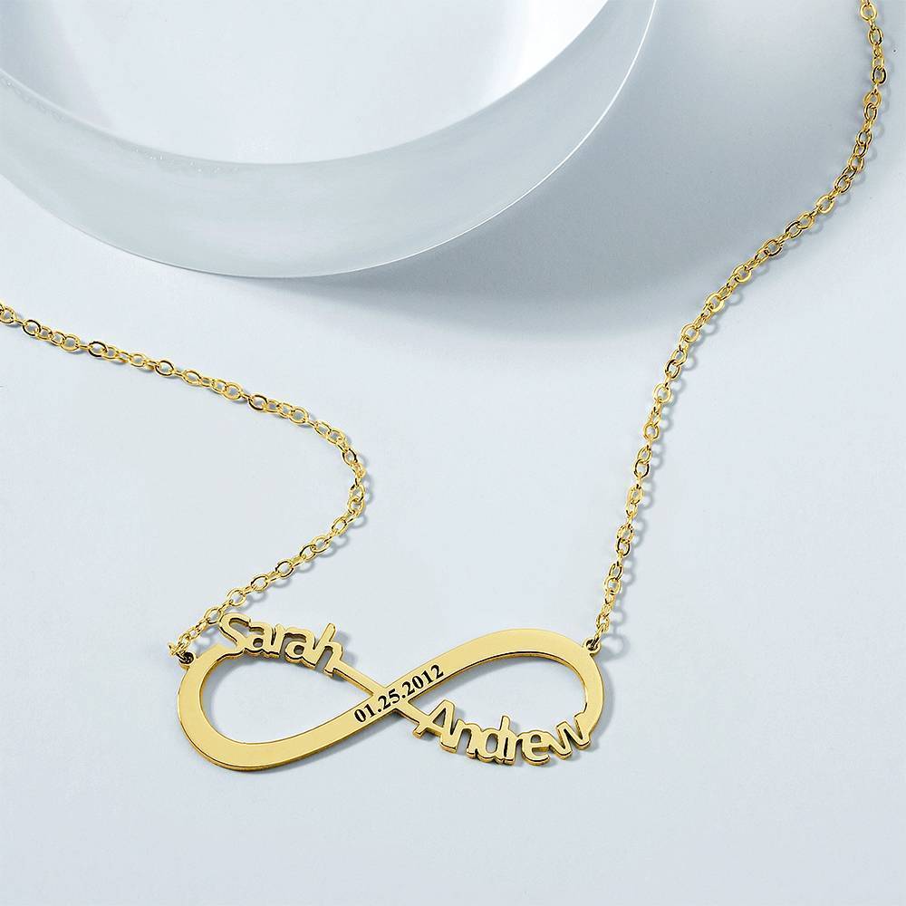 Collar con Nombre con Piedra Zodiacal, Collar Personalizado de Estilo Luna y Estrella Ba?ado a Platino