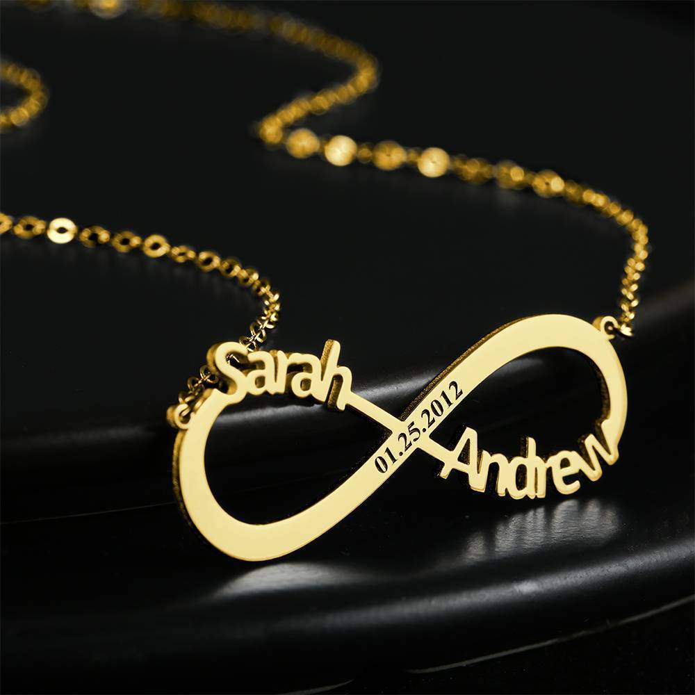 Collar con Nombre con Piedra Zodiacal, Collar Personalizado de Estilo Luna y Estrella Ba?ado a Platino