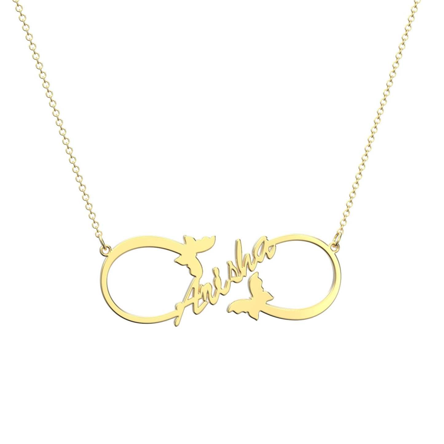 Collar Con Nombre Infinito, Regalo De Collar Con Nombre De Mariposa Personalizado - soufeeles