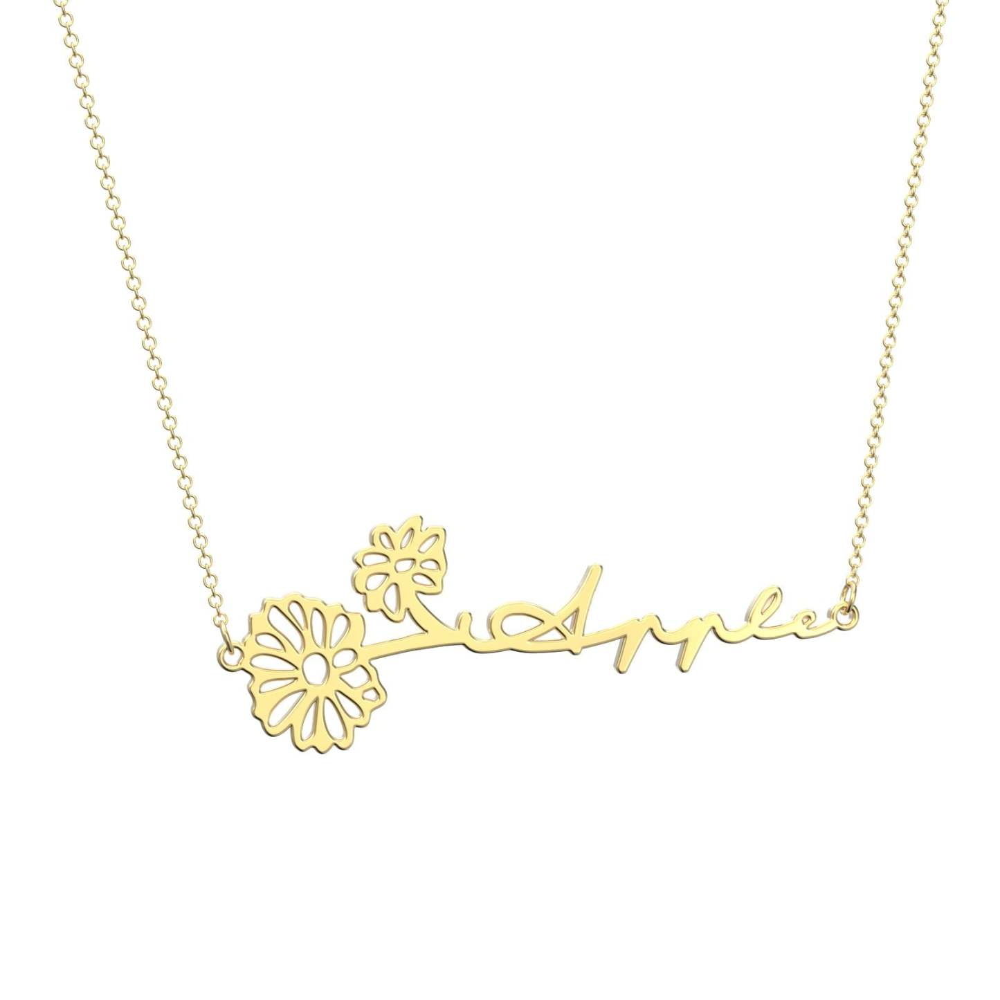 Collar Personalizado Con Nombre De Flor De Nacimiento, El Mejor Regalo Para Ti - soufeeles