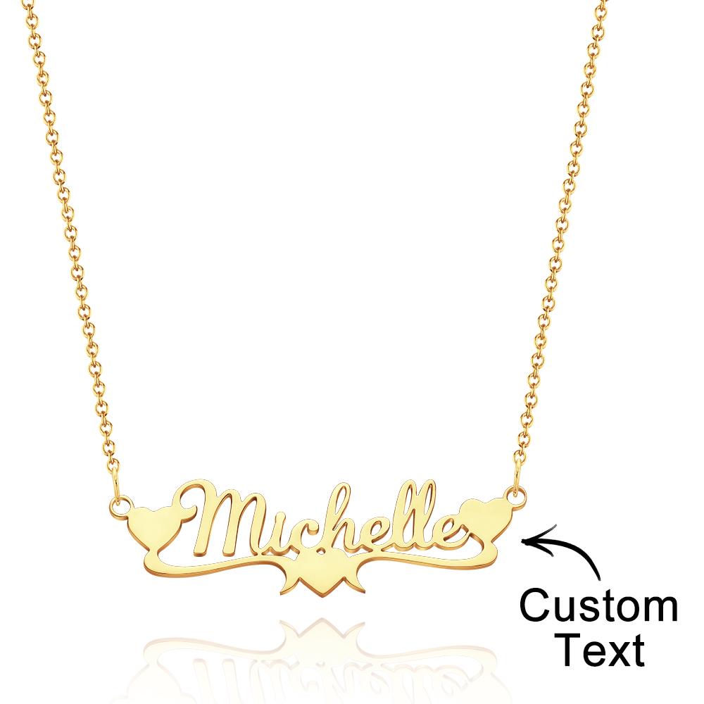 Collar Grabado Personalizado Collar En Forma De Corazón Regalo Para Mamá - soufeeles