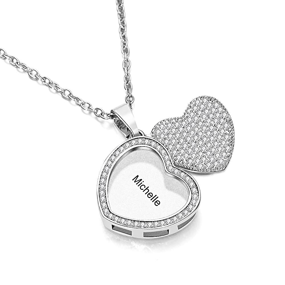 Collar De Diamantes Con Texto Personalizado Deslizante, Joyería Personalizada Para Mujer A La Moda - soufeeles