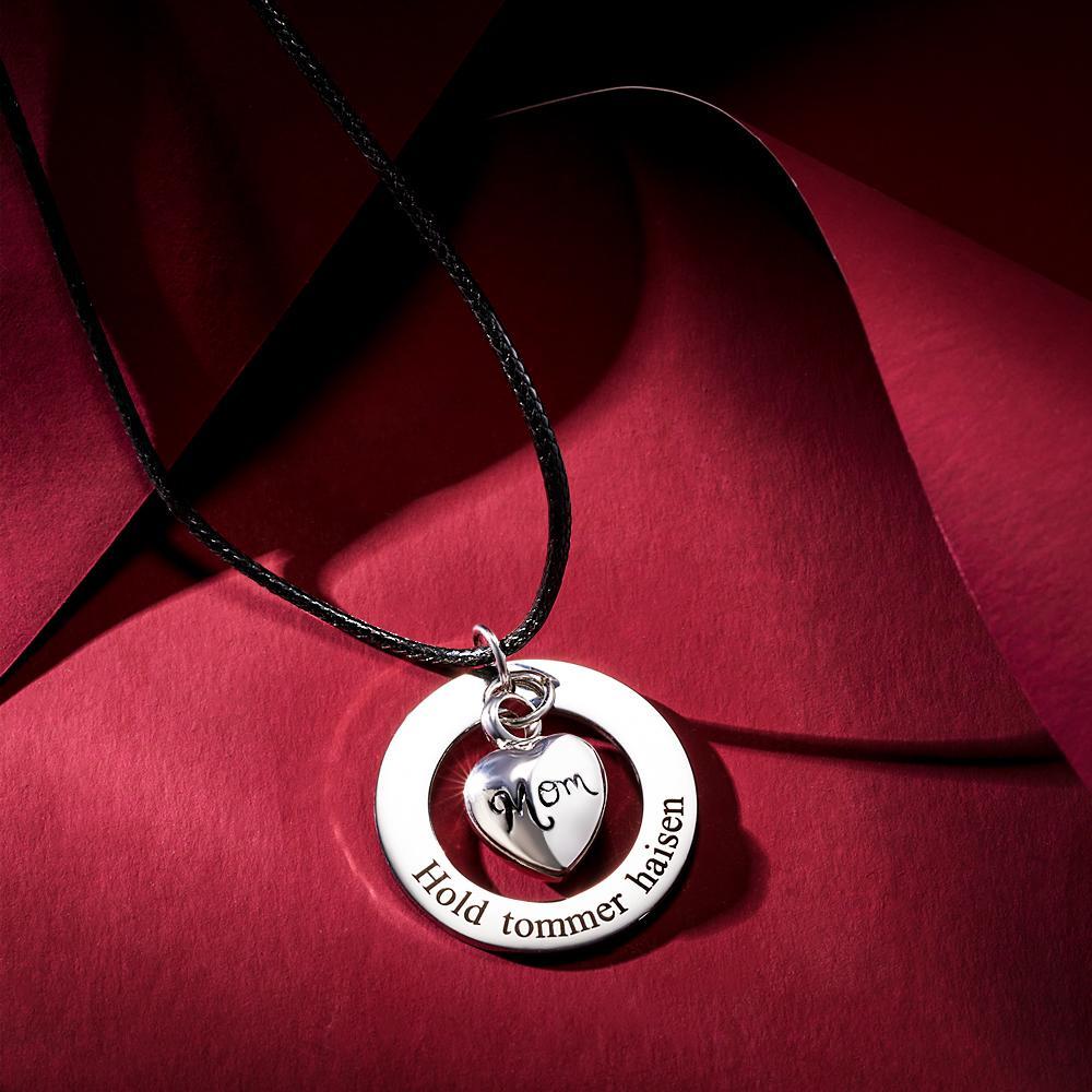 Collar Grabado Personalizado Collar De Corazón De Melocotón Urna De Colección Conmemorativa - soufeeles