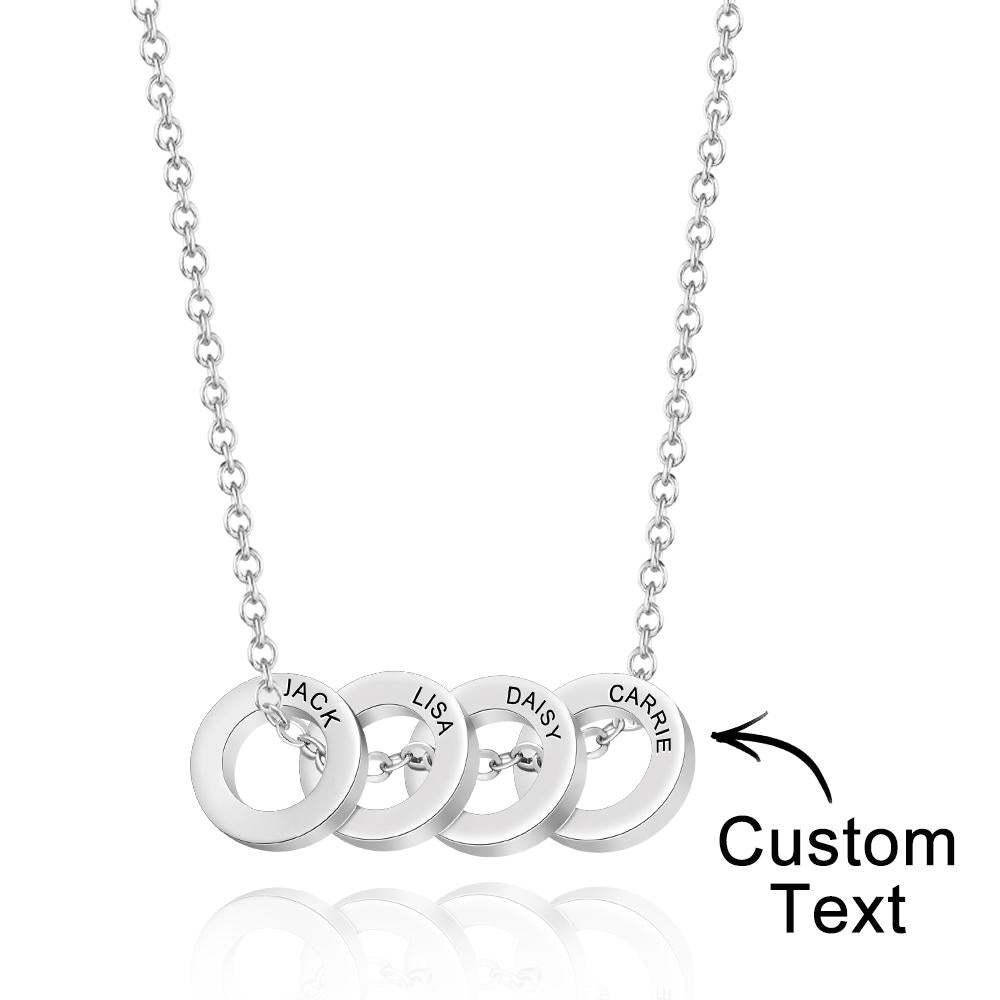 Collar Grabado Personalizado Collar De Cuentas Familiares Regalos - soufeeles