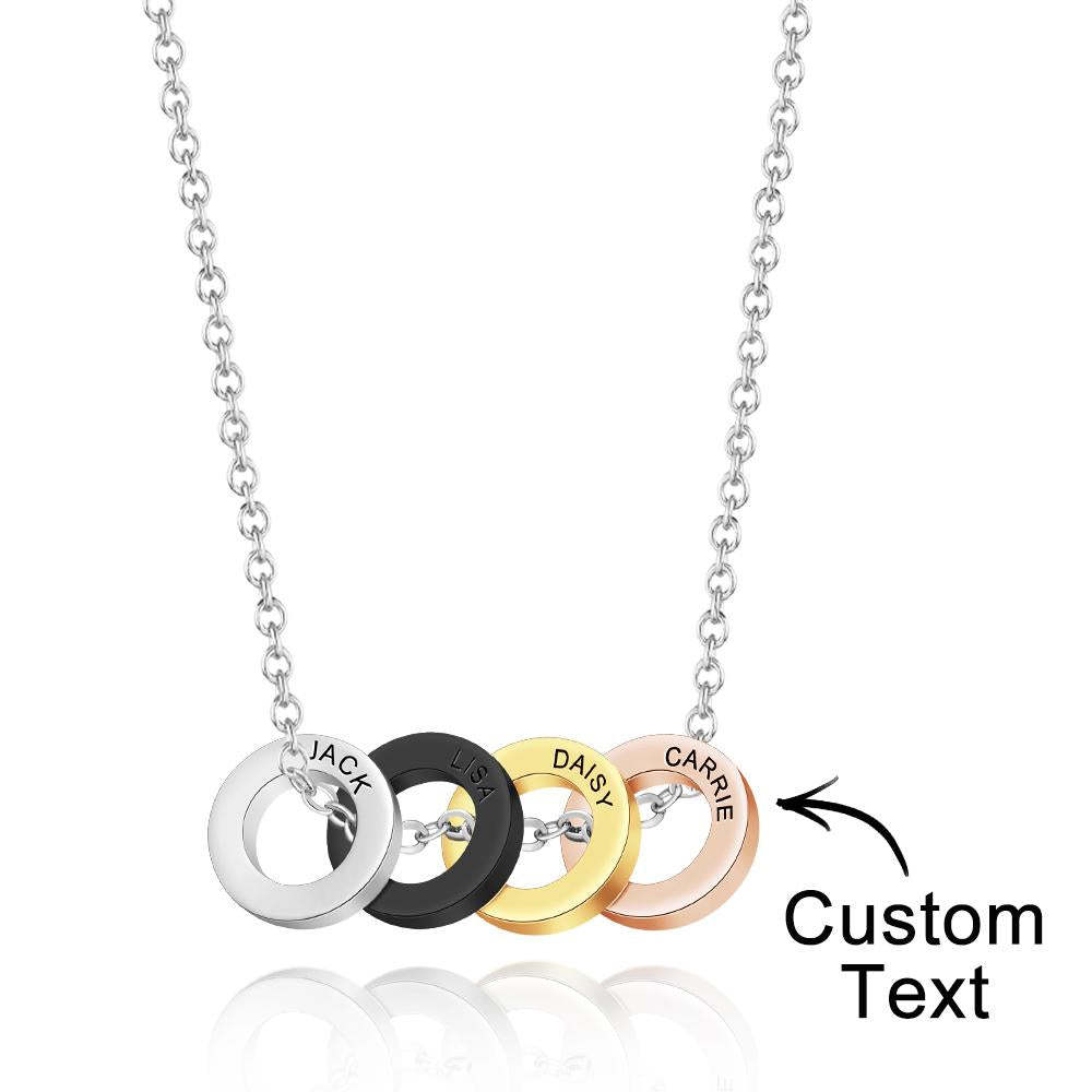 Collar Grabado Personalizado Collar De Cuentas Familiares Regalos - soufeeles