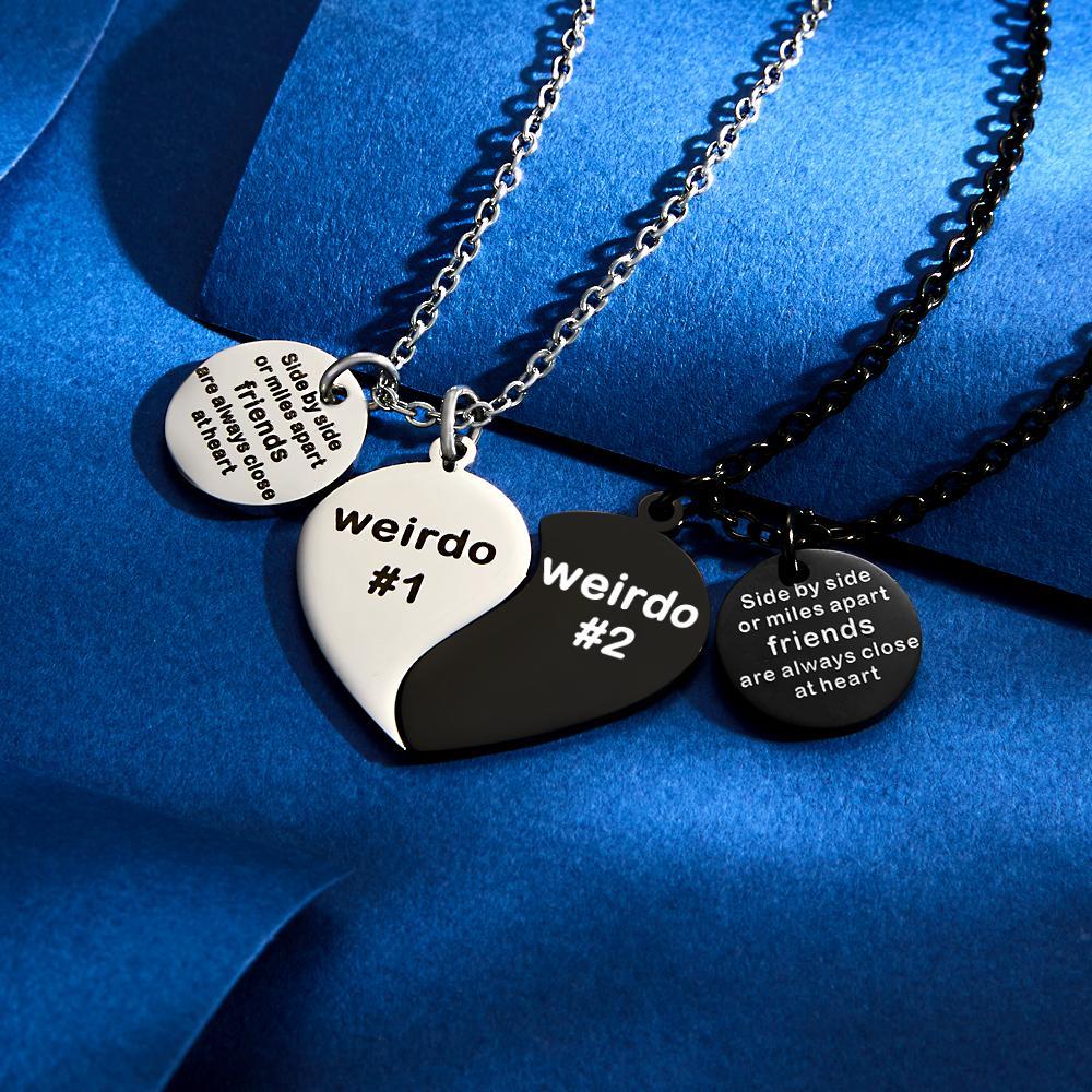 Collar Grabado Personalizado Par De Regalos Conmemorativos Para Un Amigo - soufeeles