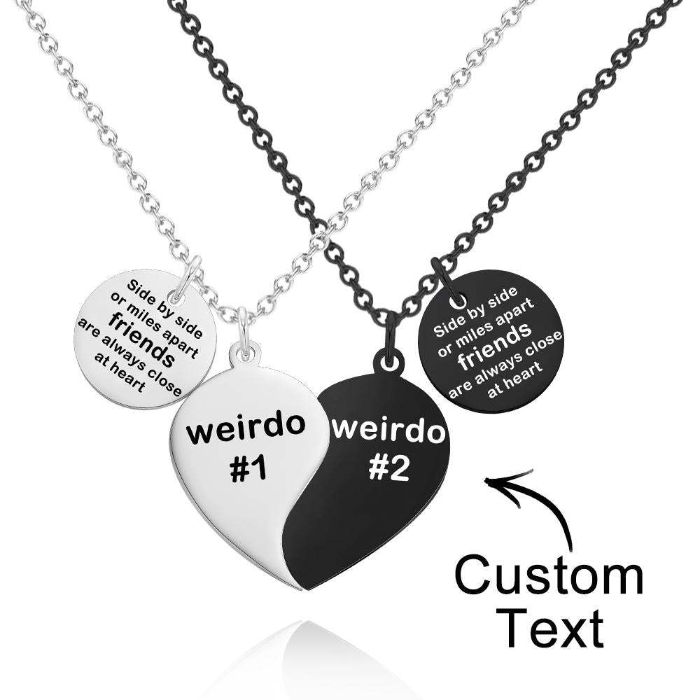 Collar Grabado Personalizado Par De Regalos Conmemorativos Para Un Amigo - soufeeles