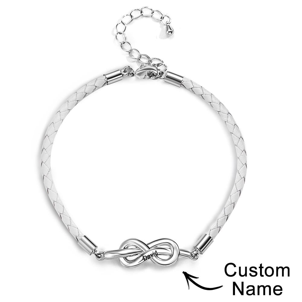Pulsera De Pareja Con Cuerda Grabada Pulsera Trenzada Personalizada Regalos De San Valentín - soufeeles