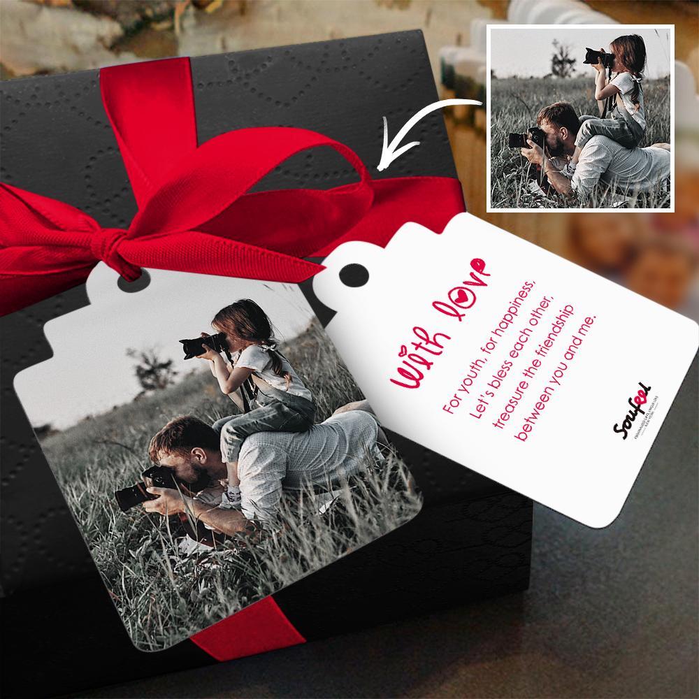 Tarjeta de Regalo Personalizada Tarjeta con Foto con Tus Palabras para El Padre