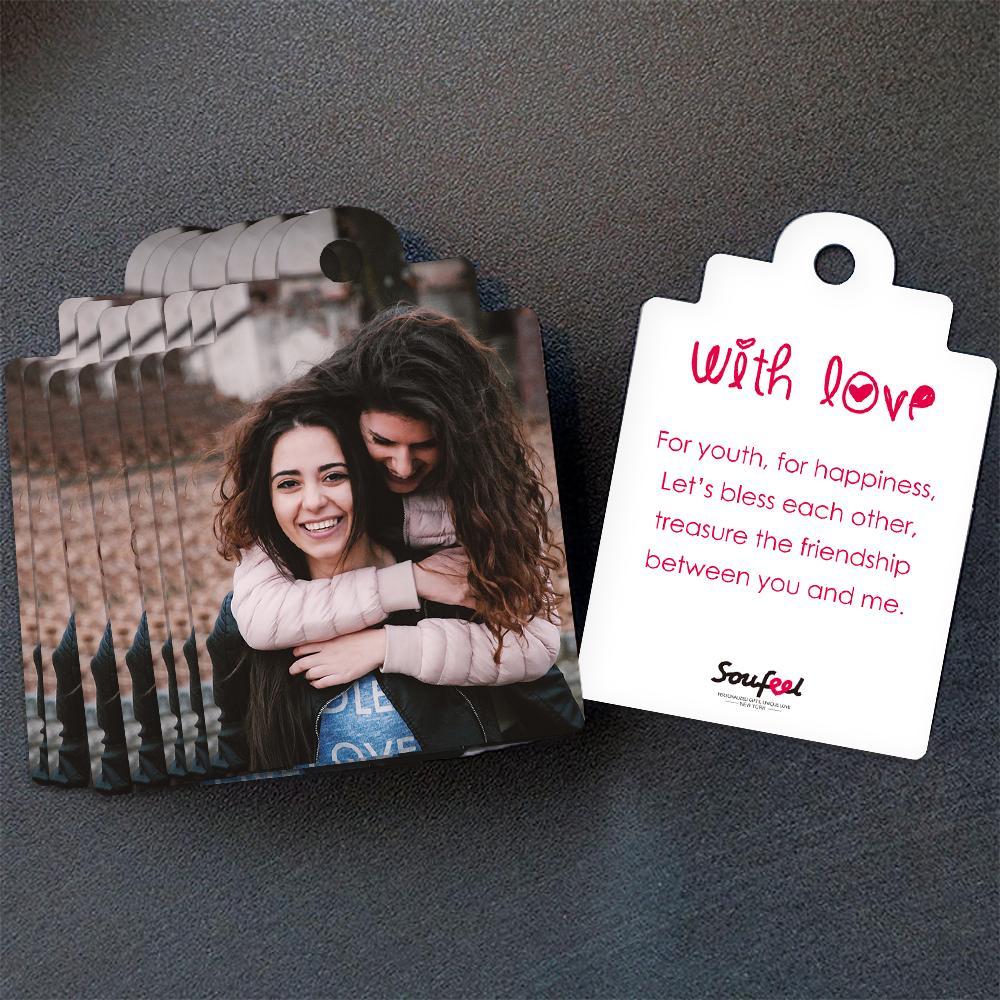 Tarjeta de Regalo Personalizada Tarjeta Fotográfica con Tus Hermosas Palabras para Mejores Amigos