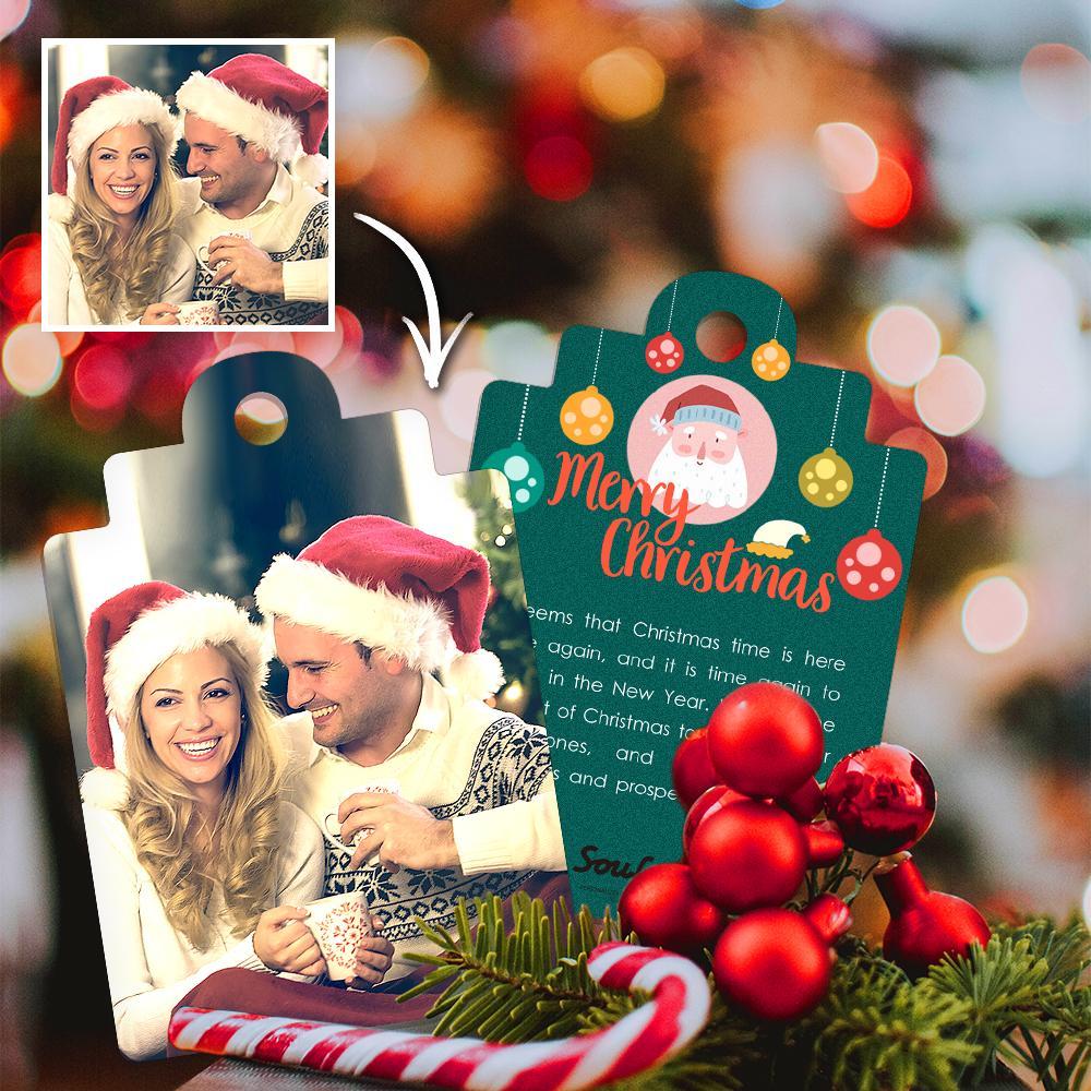 Tarjeta de Regalo Personalizada para El Día de Navidad Tarjeta con Foto para Regalos de Pareja