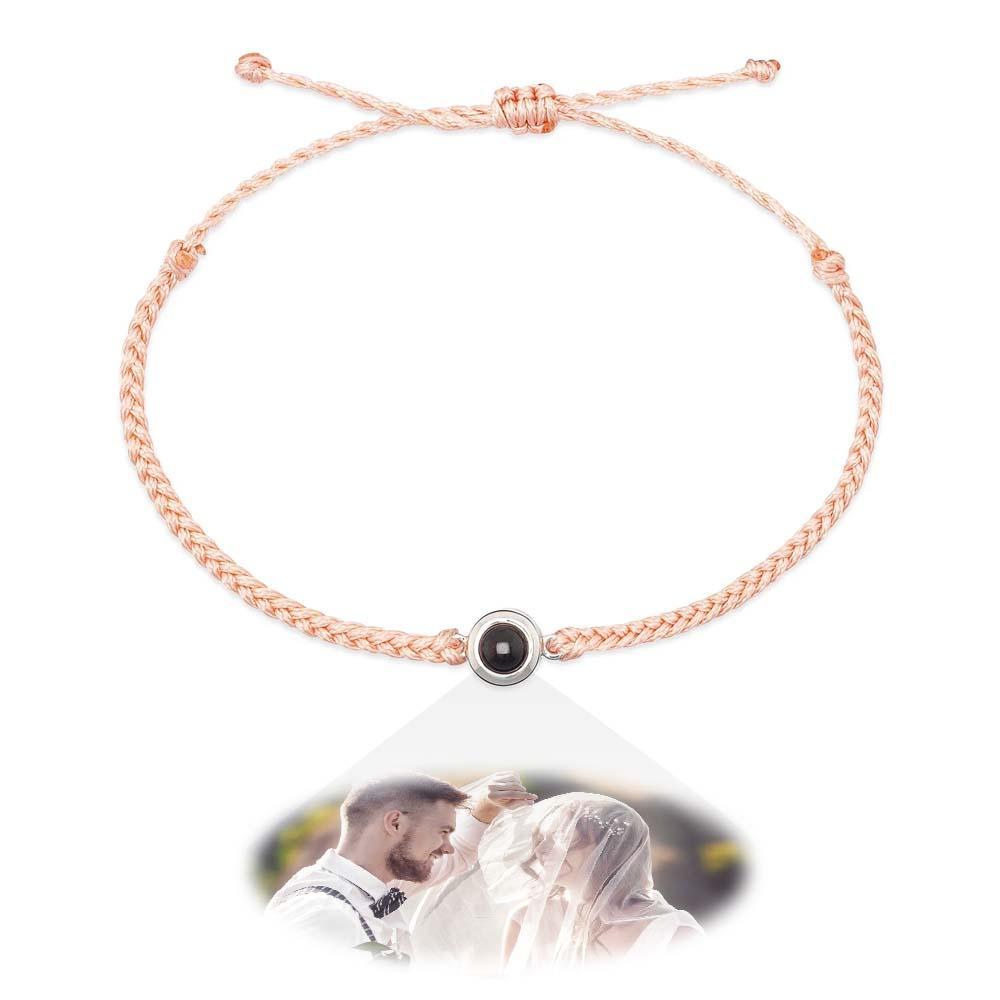 Pulsera Con Abalorio De Proyección De Fotos Personalizada, Regalo De Bodas De Cumpleaños, Proyector De Imágenes, Regalo De Aniversario Conmemorativo Minimalista Para Ella Y Él - soufeeles