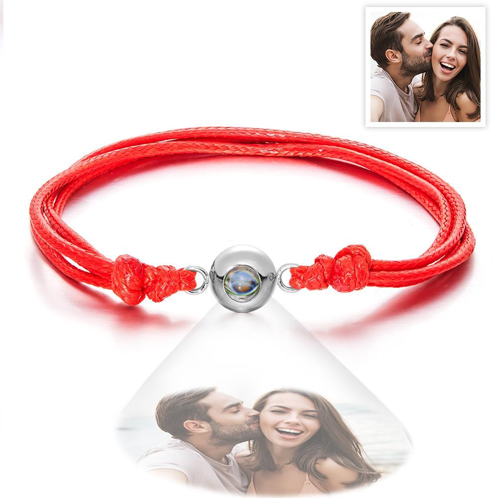 Regalos Coloridos De La Pareja Del Estilo De La Armadura De La Pulsera De La Foto De La Proyección De Encargo - soufeeles