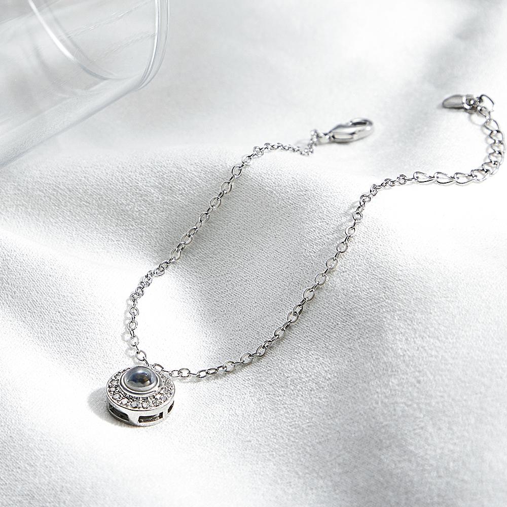 Petite Halo Photo Bracelet Regalo De Diamantes De Lujo Para Novia Regalo Memorable - soufeeles