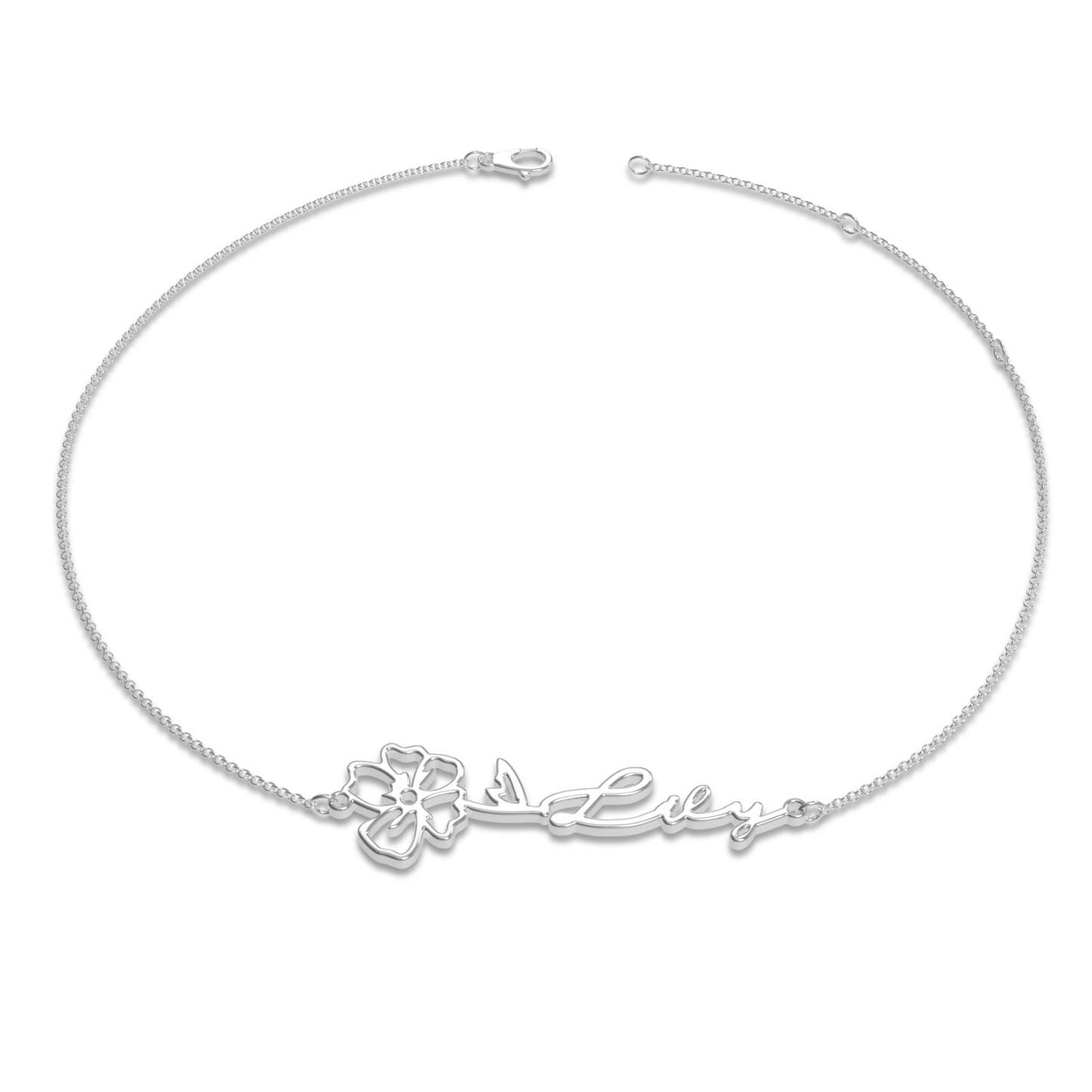 Pulsera Personalizada Con Nombre De Flor De Nacimiento, El Mejor Regalo Para Ti - soufeeles