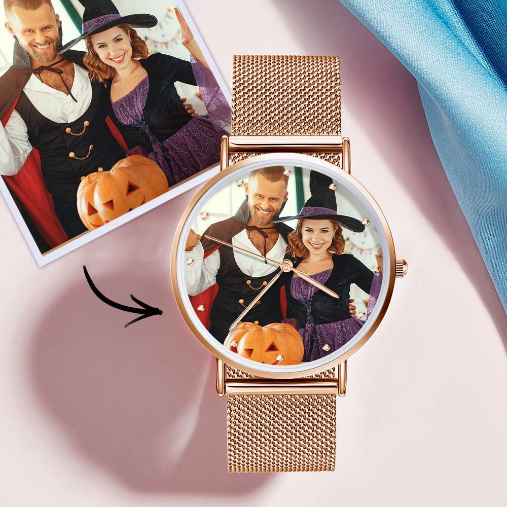 Grabable Femenino Pulsera de Aleación Reloj de Foto 36mm