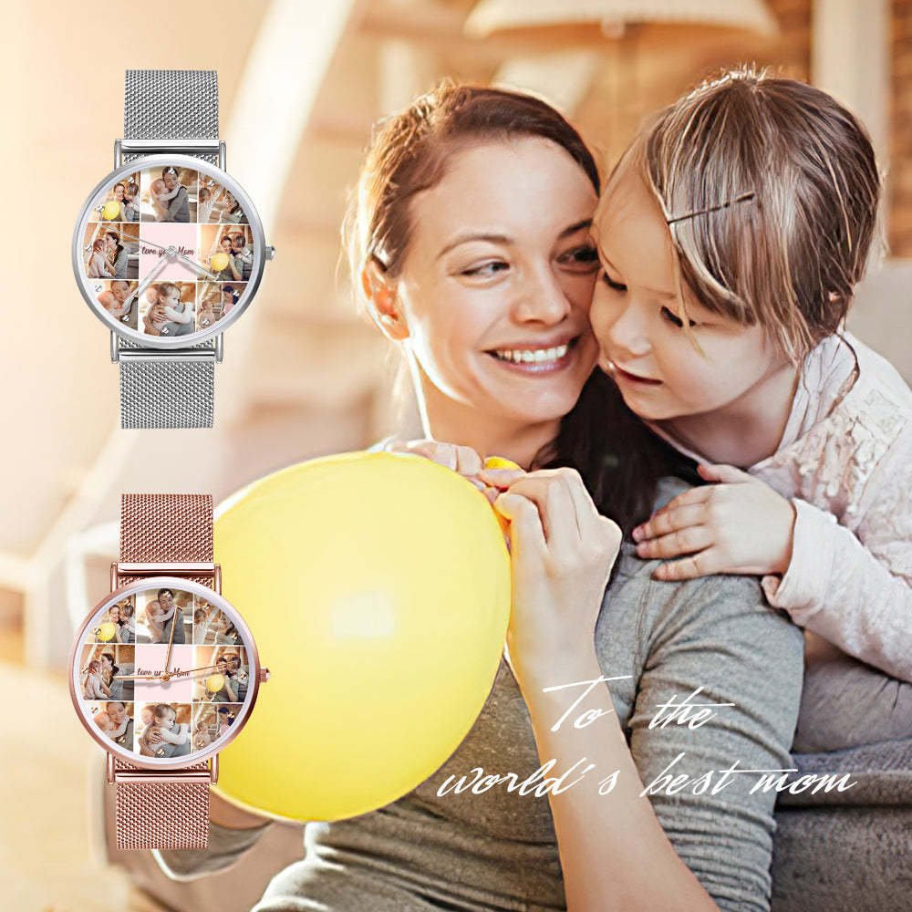 Reloj Personalizado Con Collage De Fotos Reloj Personalizado Con Amor Para Mamá El Mejor Regalo Para El Día De La Madre - soufeeles