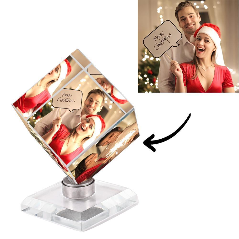 Regalo De Recuerdo De Navidad Marco De Fotos De Cristal Personalizado Cubo De rubic 50 Mm