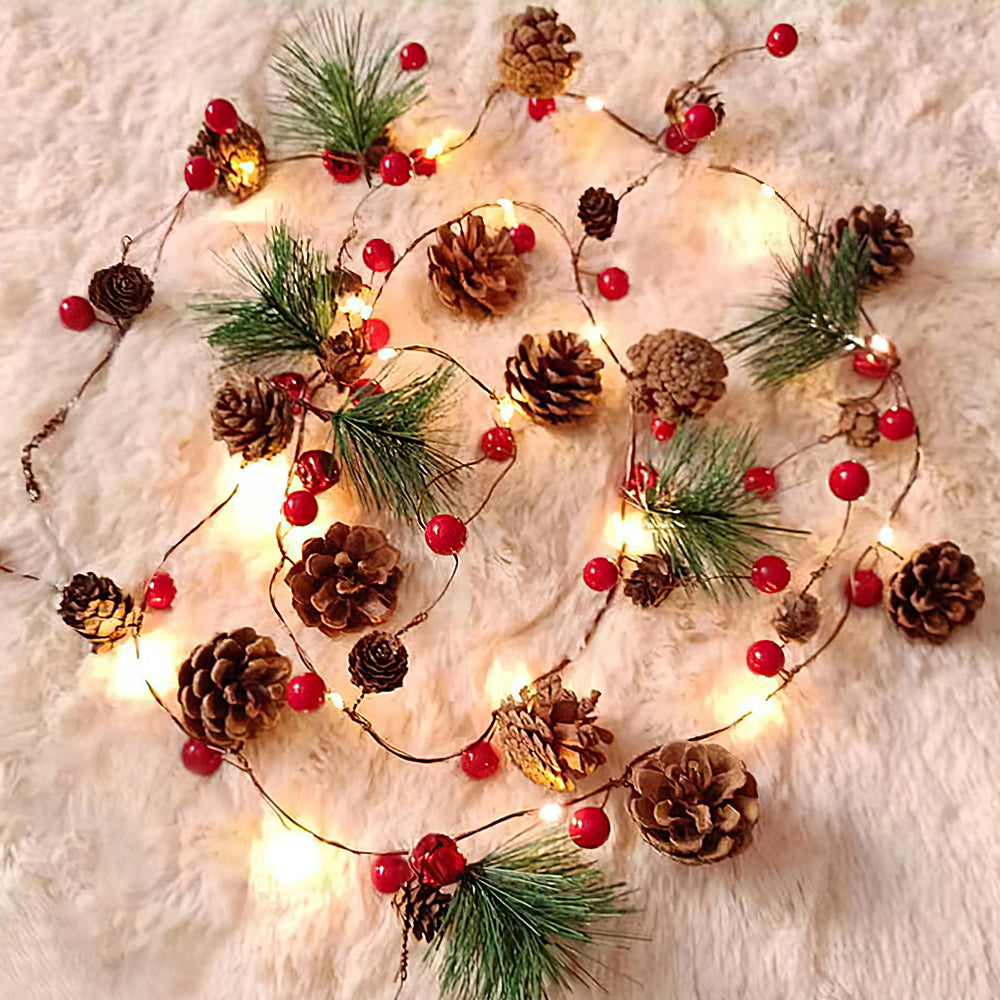 Guirnalda De Luces De Decoración Navideña Con Adornos Colgantes Navideños Que Funcionan Con Pilas O Alimentados Por Usb Para Interiores, Exteriores, Vacaciones, Navidad, Año Nuevo, Decoraciones Para Fiestas - soufeeles